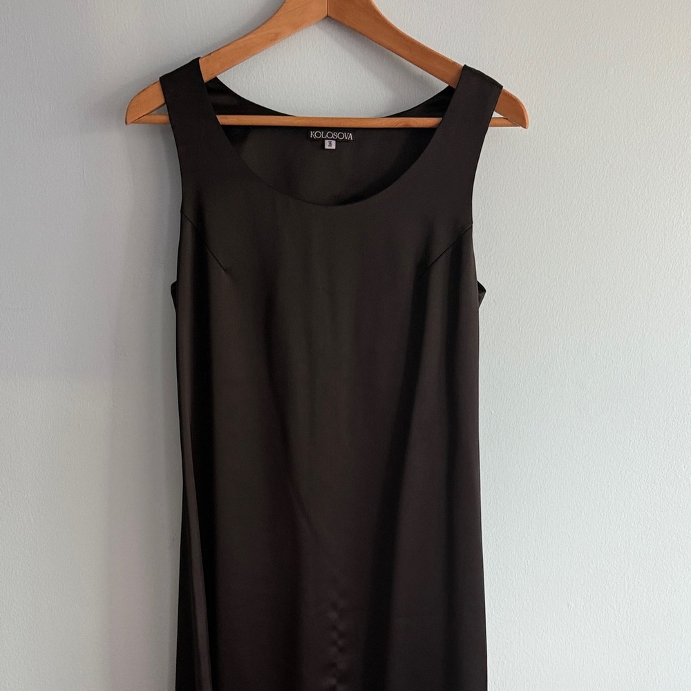 Black Silk Maxi Dress